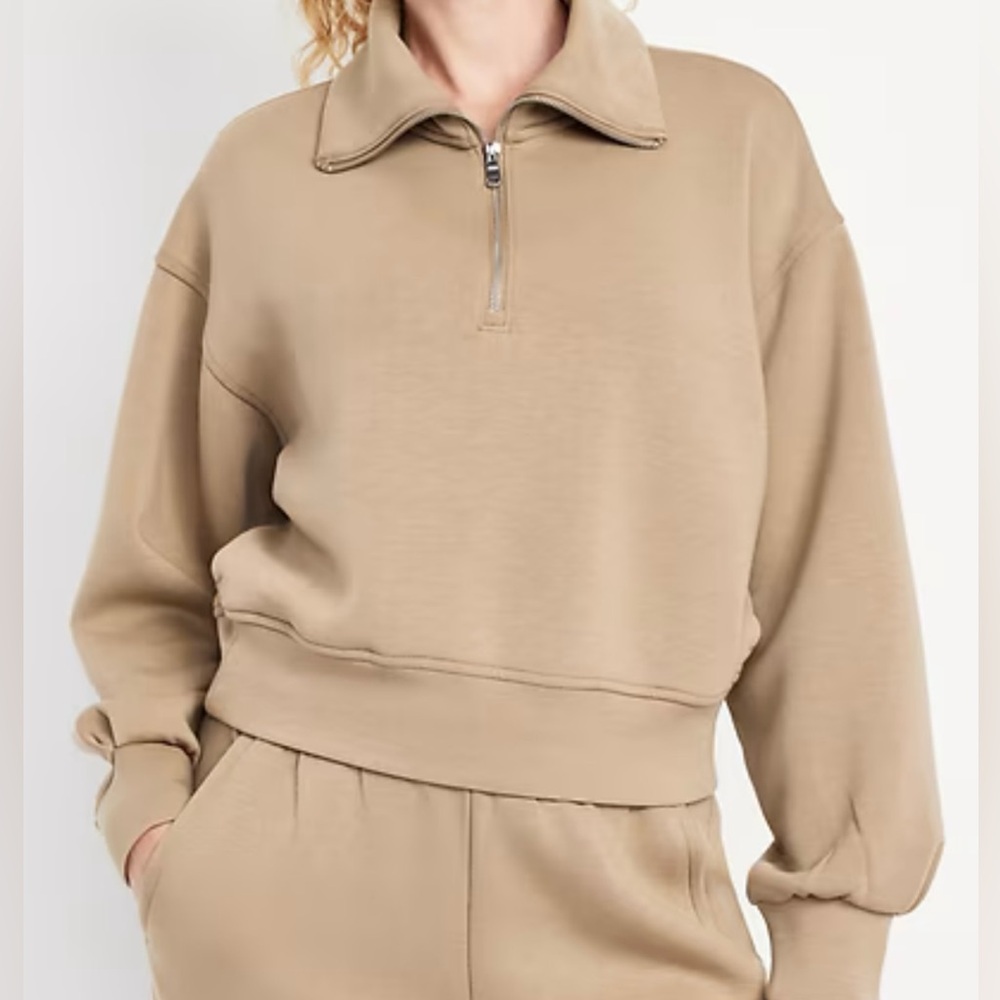 Old Navy Tan Zip-Up Sweatshirt